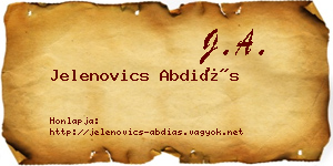 Jelenovics Abdiás névjegykártya